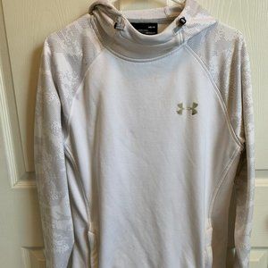 Under Armour White + Gray Hoodie Size Medium